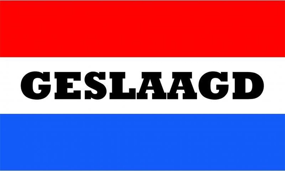 Geslaagd gevelvlag Rood/Wit/ Blauw  90x150 cm